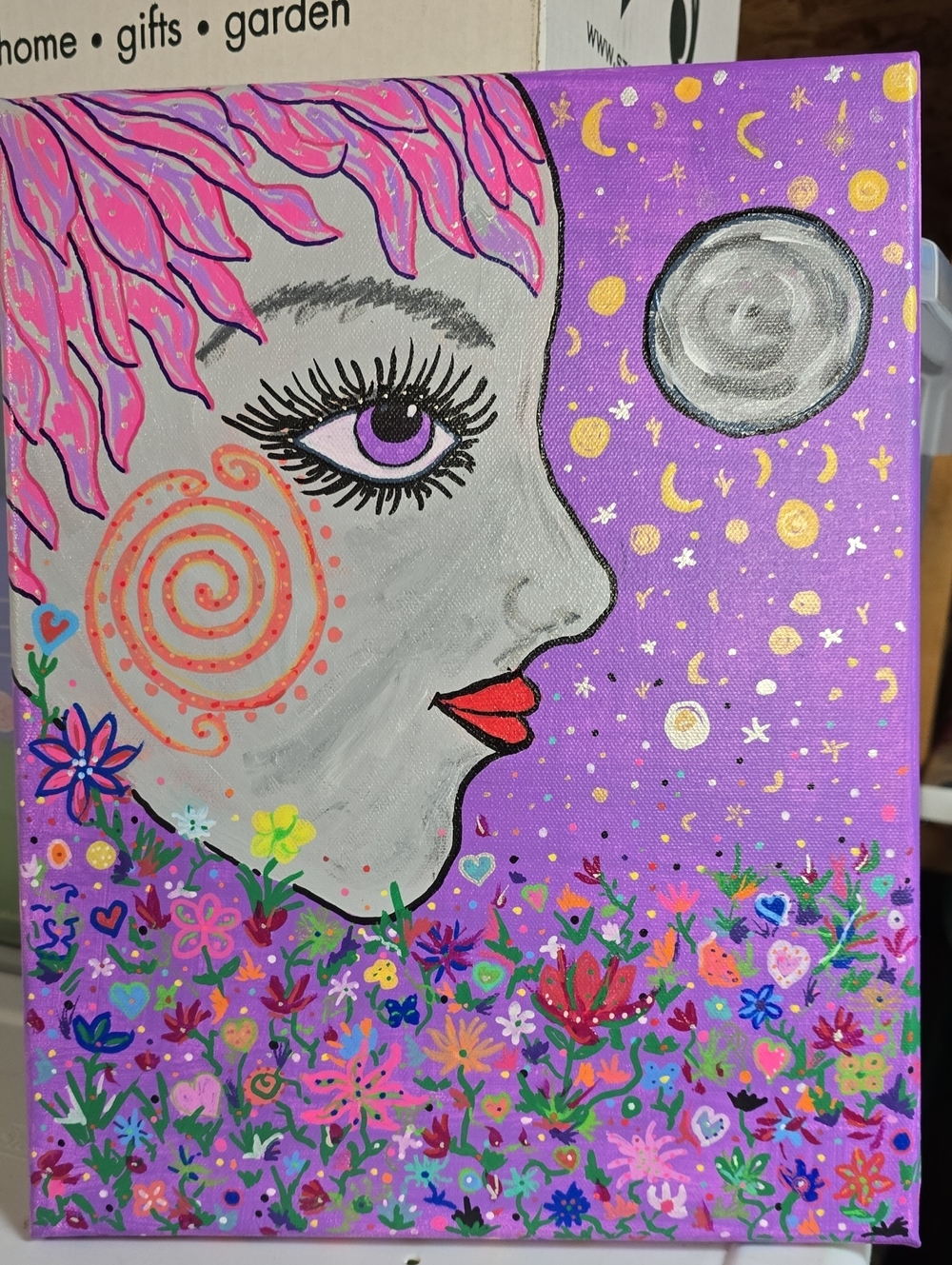 Moon Goddess Acrylic On Canvas